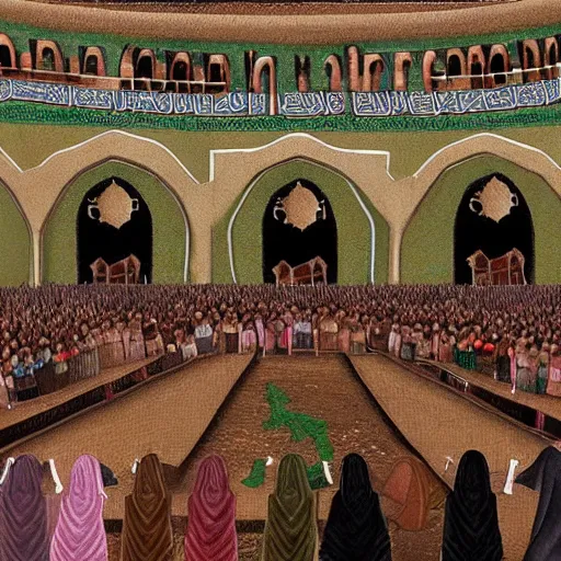 Prompt: muslims on judgment day digital art very detailed 4 k detailed super realistic