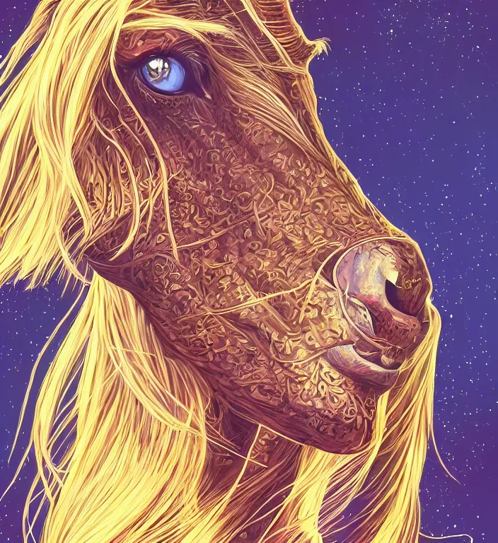 Image similar to a portrait of a beautiful elegant female centaur Ultra realistic + 25mm f/1.7 ASPH Lens, by Dan Mumford + vivid colors + high contrast, 8k resolution, intricate, photorealistic, smooth