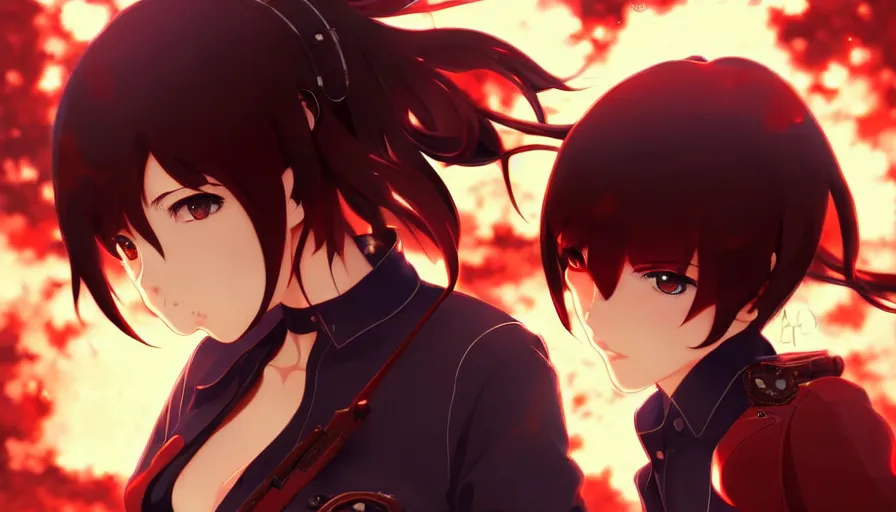 black eyes, red eyes, Sword Art Online, dark hair, anime, fire