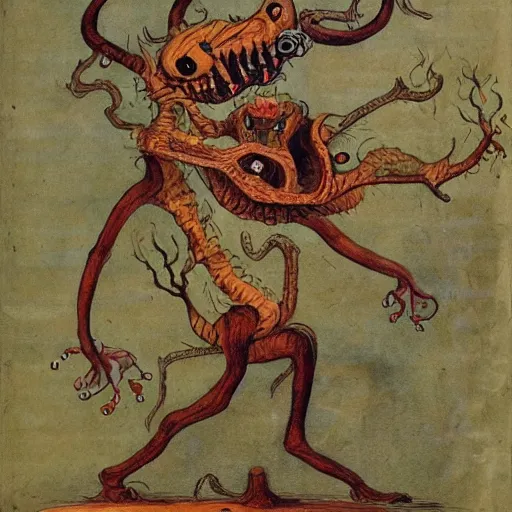 Image similar to bizarre bestiary of repressed unconscious emotional monsters and creatures