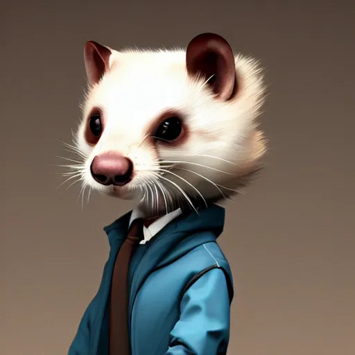 Image similar to a anthropomorphic ferret is walter white, hyperdetailed, artstation, cgsociety, 8 k