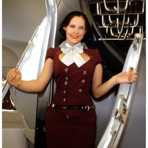 Image similar to arwen evenstar as an airline hostess