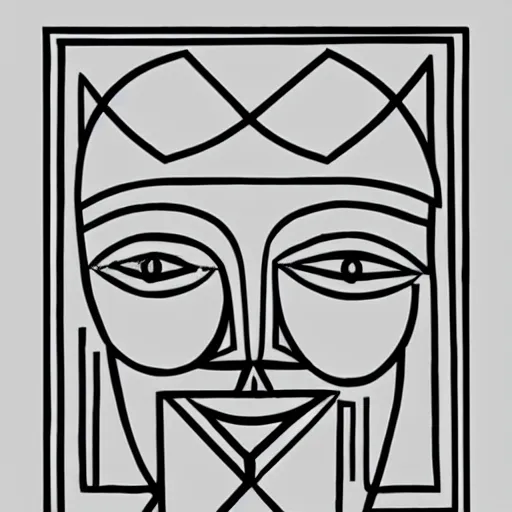 Prompt: minimalist picasso lineart of female faces, cubism