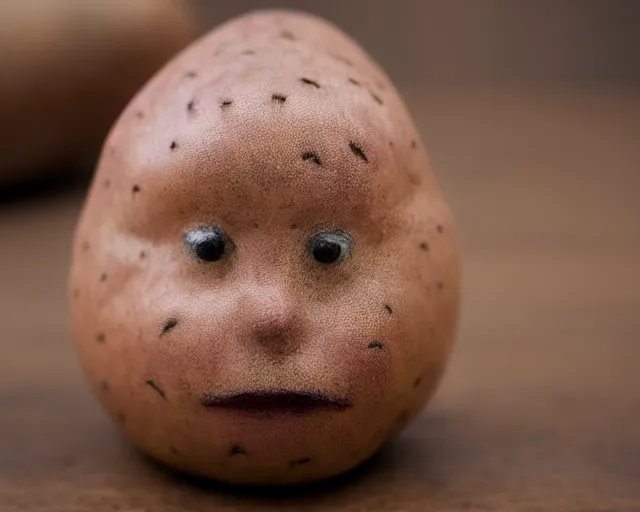 Prompt: 8 5 mm photography of a potato with the face of elon musk, dof and bokeh