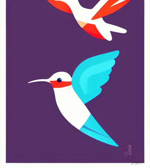 Image similar to icon stylized minimalist hummingbird, loftis, cory behance hd by jesper ejsing, by rhads, makoto shinkai and lois van baarle, ilya kuvshinov, rossdraws global illumination