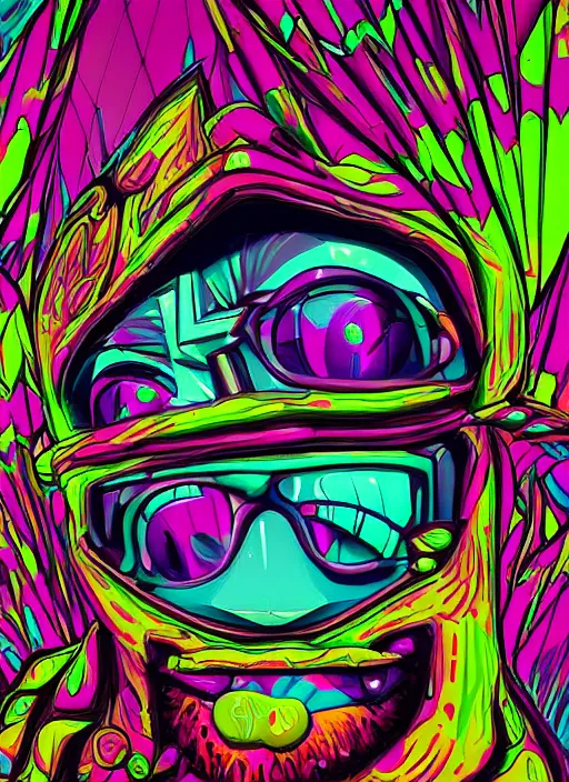 Image similar to 3 d psychedelic graffiti, funkpunk, trippy, abstract artwork, surrealism, digital art, artstation, detailed