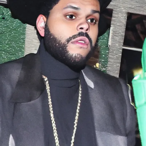 Image similar to The weeknd with mexican hat on mexico