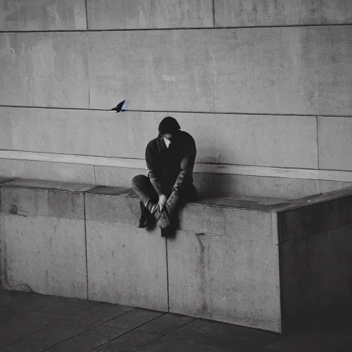 Image similar to photo of shark man sitting on a ledge, 4 k