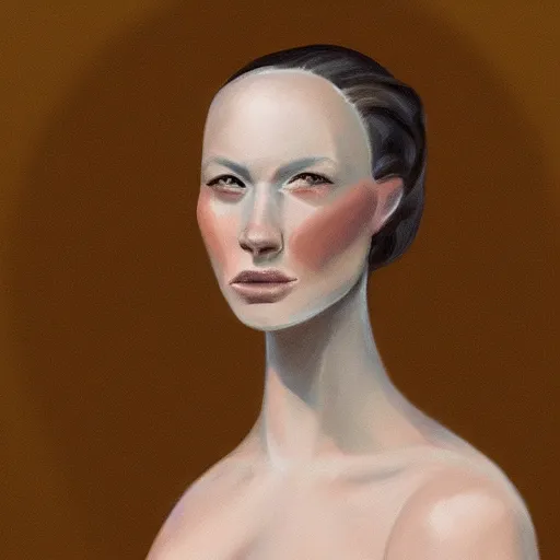 Image similar to a portrait of a female android by sofonisba anguilssola