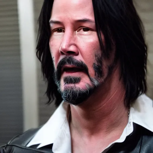 Prompt: Keanu Reeves in Sons of anarchy very detail4K quality super realistic