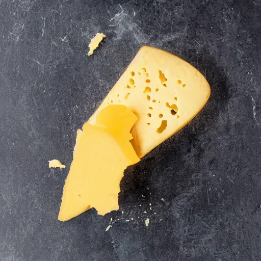 Image similar to a foot made up of cheese