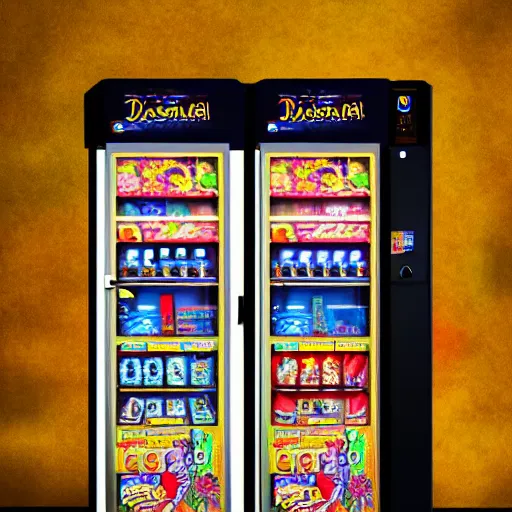 Image similar to dasnai vending machine, jojo bizarre art style, hyper realistic, detailed 4 k,