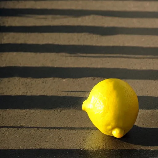 Image similar to a lemon in shape of a human with legs of lemons and round body.