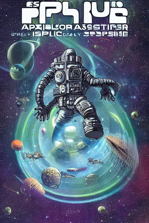 Image similar to pulp reptilian space wars with astronout in Dyson sphere, higly detailed