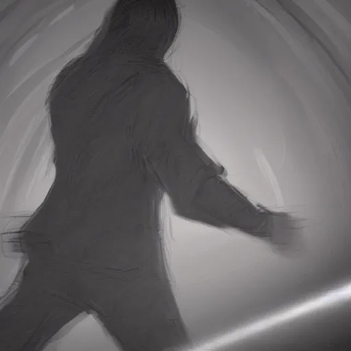 Prompt: A struggling man being pulled into dark abyss by a lot of shadowy hands , detailed digital art