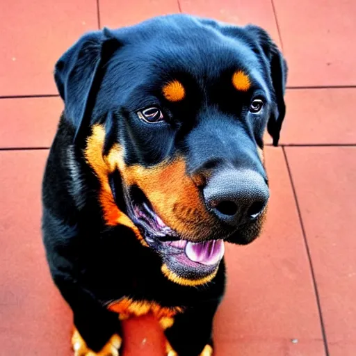 Prompt: dinosaur Rottweiler hybrid