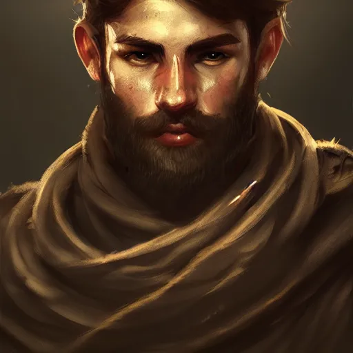 Prompt: portrait of a young rugged ranger, muscular, upper body, longsword, D&D, fantasy, intricate, cinematic lighting, highly detailed, digital painting, artstation, concept art, smooth, sharp focus, illustration