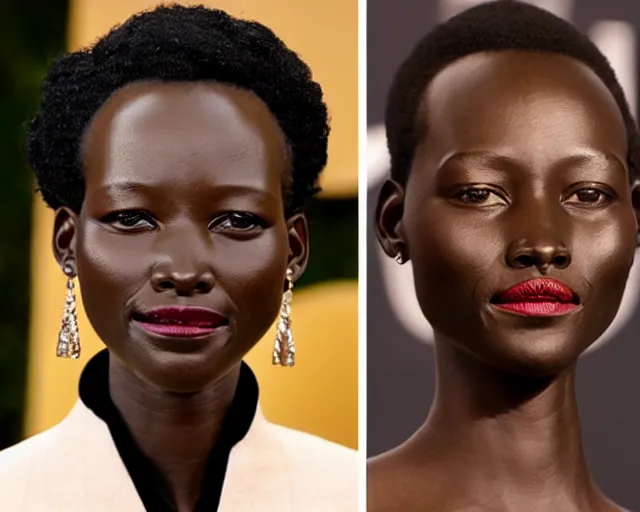 Image similar to tilda swinton mixed with lupita nyongo