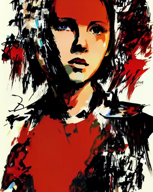 Image similar to millie bobby brown by yoji shinkawa