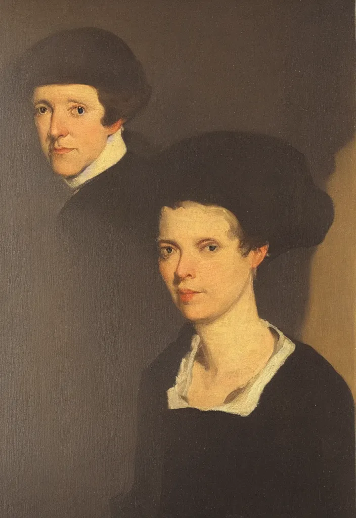 Image similar to aristocrat portrait, night, ilsted, oil on canvas