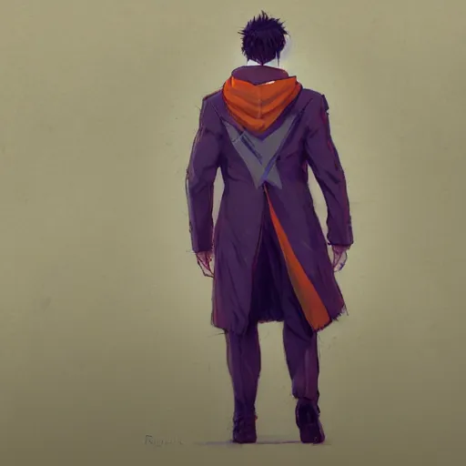 Prompt: vivid colors, character sheet, fine details, front view, greg rutkowski, kim jung gi, human, suit vest, longcoat