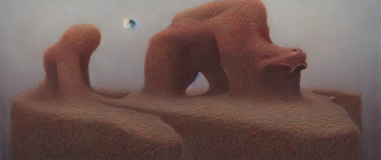 Image similar to reddit, painted by zdzislaw beksinski