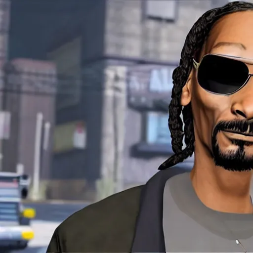 Image similar to a still of snoop dogg in gta v