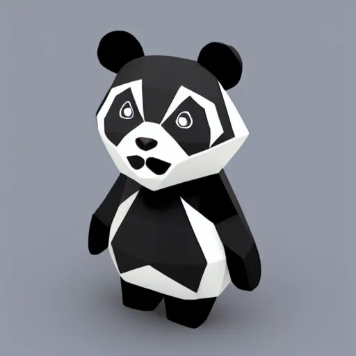 Image similar to low polygon panda 3d