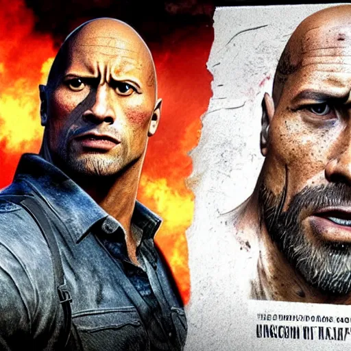 Prompt: dwayne johnson as a character from the last of us