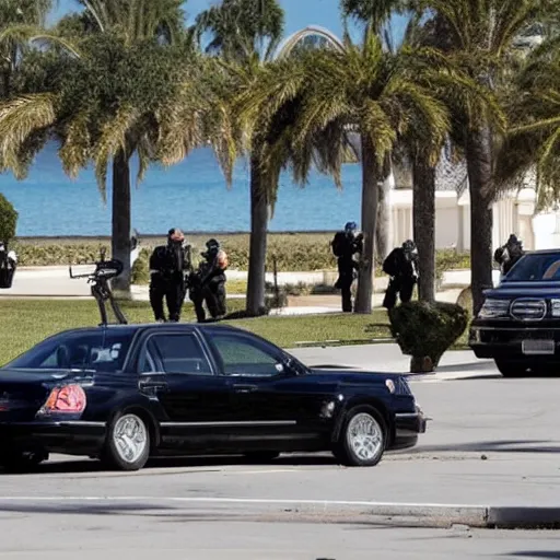 Image similar to FBI raiding mar-a-lago