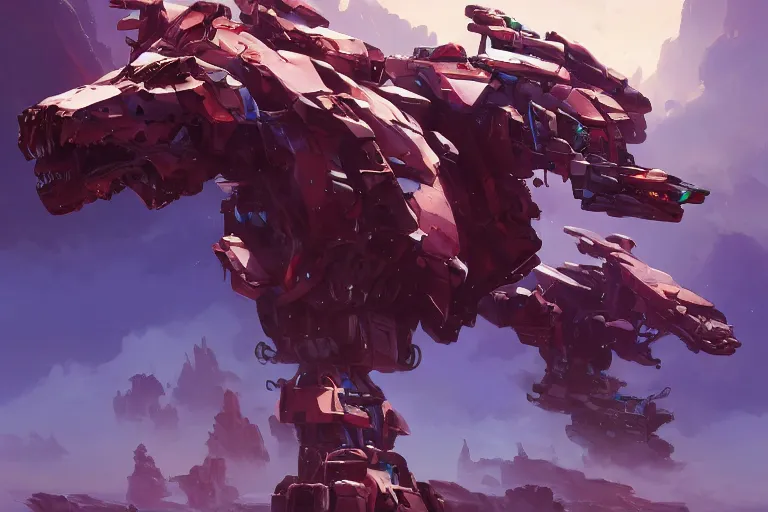 Image similar to rockbreaker machine mecha animal beast robot of horizon forbidden west horizon zero dawn bioluminiscence, behance hd by jesper ejsing, by rhads, makoto shinkai and lois van baarle, ilya kuvshinov, rossdraws global illumination