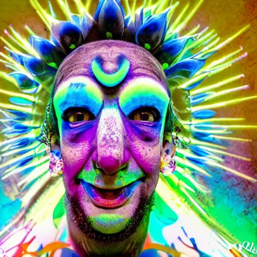 Prompt: shpongle face