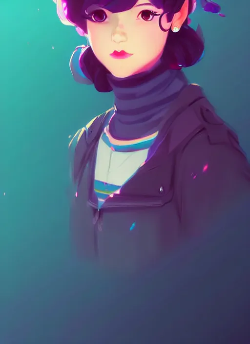 Prompt: female character inspired by 9 0's fashion and by madeline from celeste, art by rossdraws, wlop, ilya kuvshinov and makoto shinkai