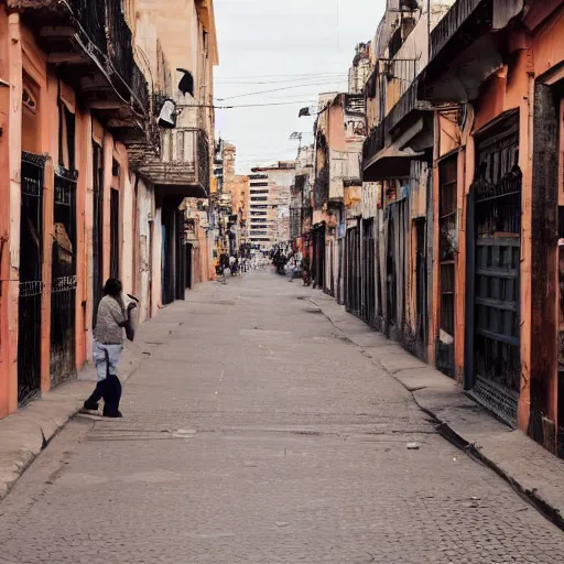 Prompt: streets of a argentinian city
