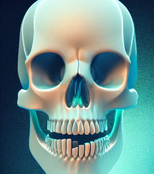 Image similar to ice skull by beeple, octane render, trending on artstation