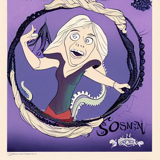 Image similar to ursula the sea witch, boris johnson, ( ( octopus ) ), by glen keane, disney