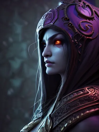 Image similar to dark sorceress, warcraft, dark souls : : illustrated by artgerm, moebius, tooth wu : : quixel megascans, ray - tracing, redshift render, 8 k, insanely detailed and intricate, elegant, design, weta digital, imaginefx, photorealism, character design : : gothic, dark fantasy