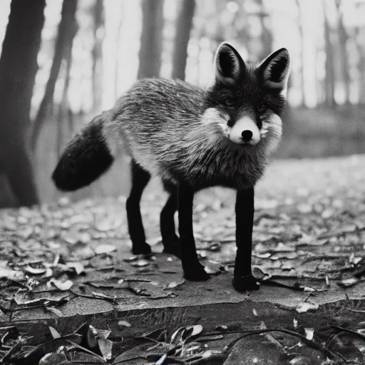 Prompt: 35mm photo of a Fox with a top hat