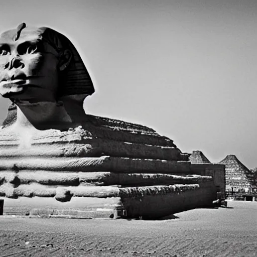 Image similar to Great Sphinx of Giza Sphinx writing code on a laptop for an important project in a corn field beatiful digital art