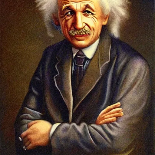 Prompt: bosnian einstein portrait