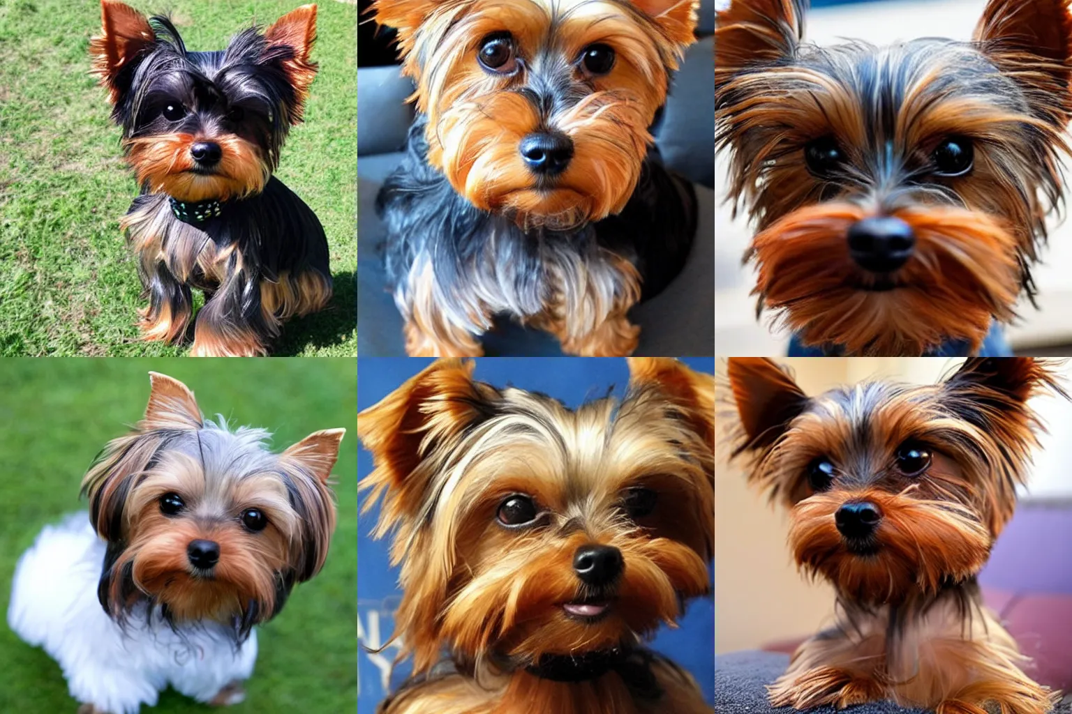 Prompt: a yorkie with a mustache
