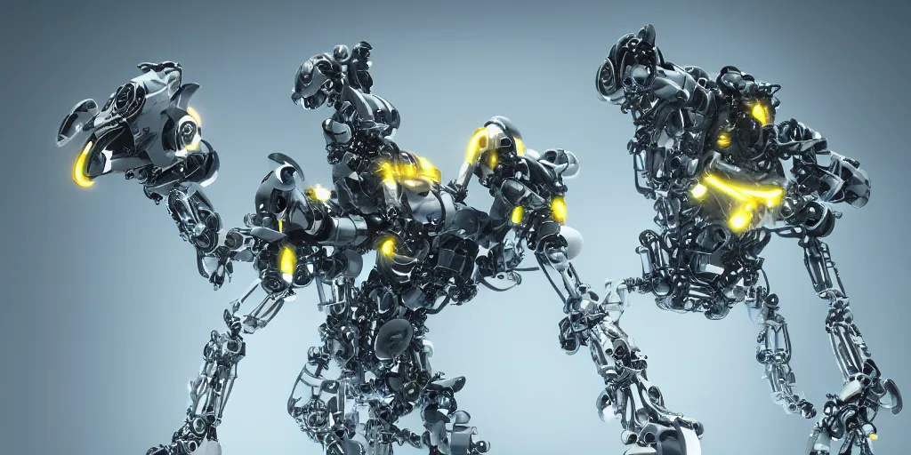 Image similar to photo of cybermorphic robotic animal Phosphorite creatures bees robotics advanced cybernetics Smart bionicle give structure Unreale engine Vray organism biomimmicry exoskeleton Biomorph hydraulics trending on behance visualisation industrial design trending on artstation