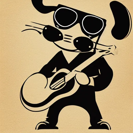 Prompt: a mouse wearing aviator sunglasses playing the guitar, hyperrealistic