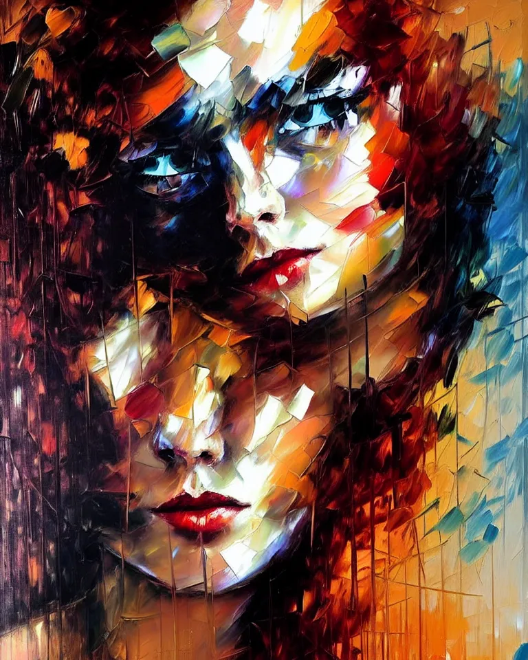 Image similar to neo - baroque portrait of a woman painted by henry asencio, leonid afremov, casey baugh, sandra chevrier, peter coulson