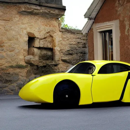 Prompt: a car inspired by a lemon
