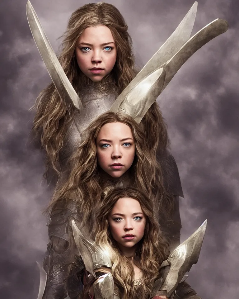 Image similar to portrait of sydney sweeney as an elf warrior,