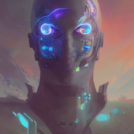 Image similar to a portrait of a cybernetic ghost, cyberpunk concept art by pete mohrbacher and wlop and artgerm and josan gonzales, digital art, highly detailed, intricate, sci-fi, sharp focus, Trending on Artstation HQ, deviantart, unreal engine 5, 4K UHD image