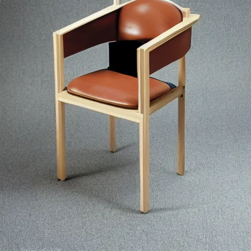 Image similar to product photography teenage engineering electric chair, dieter rams, jonothan ive, vintage