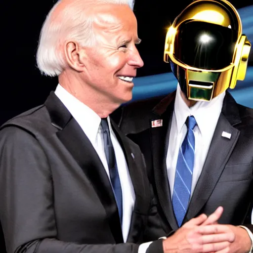 Image similar to daft punk joe biden