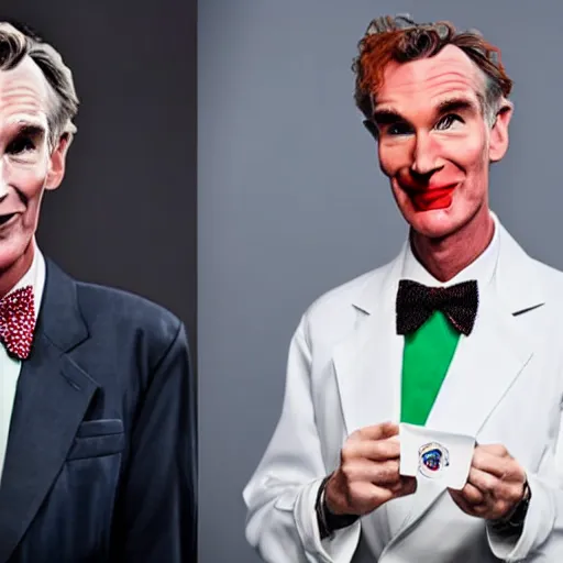 Prompt: bill nye as the joker